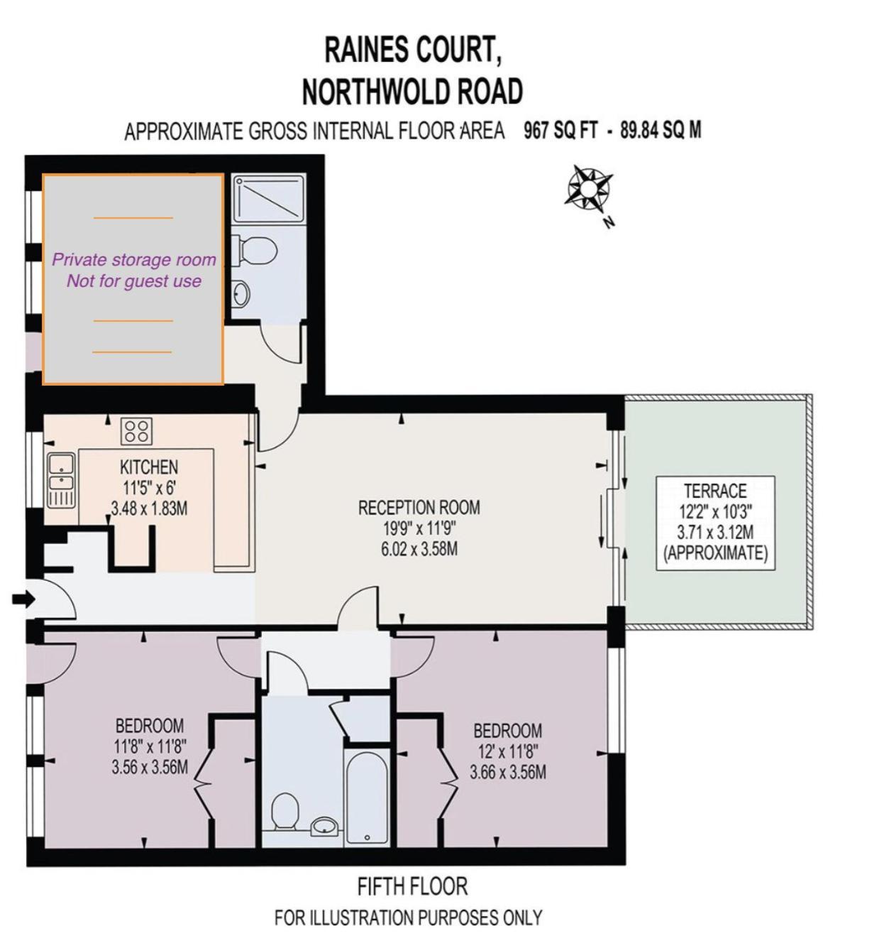 Appartamento Roof Terrace, 2-bed 2-bath, Stoke Newington Londra